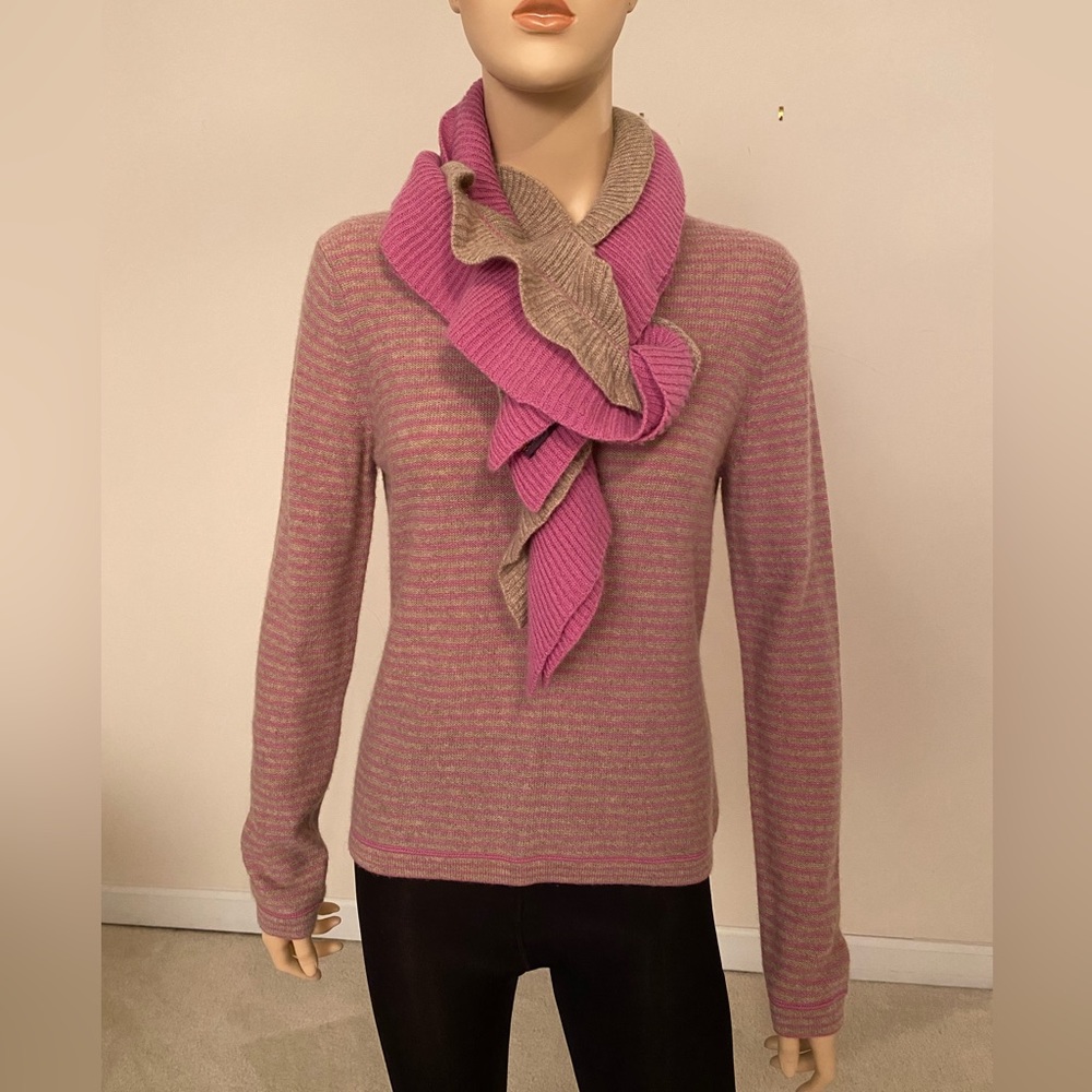MASSIMO MOLINA / Cashmere Sweater/ Pink & Gray / Size Medium (44 Italian)